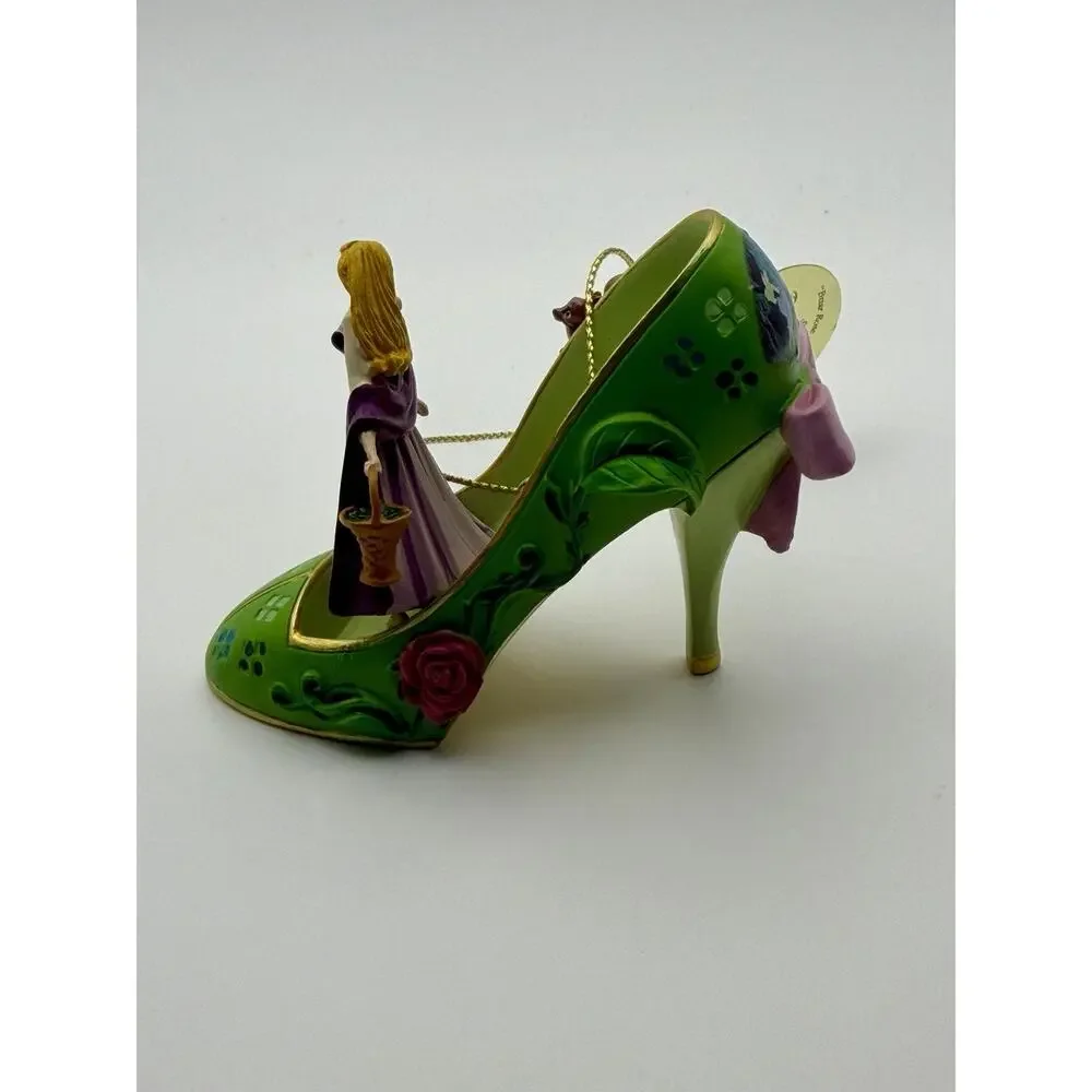 Bradford Exchange Disney Briar Rose Aurora Once Upon A Slipper Shoe Ornament WT